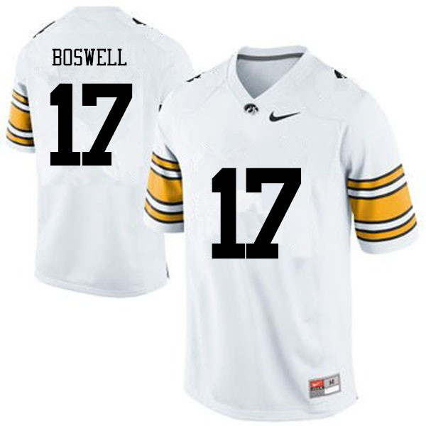 Men Iowa Hawkeyes #20 Cedric Boswell College Football Jerseys-White - Click Image to Close